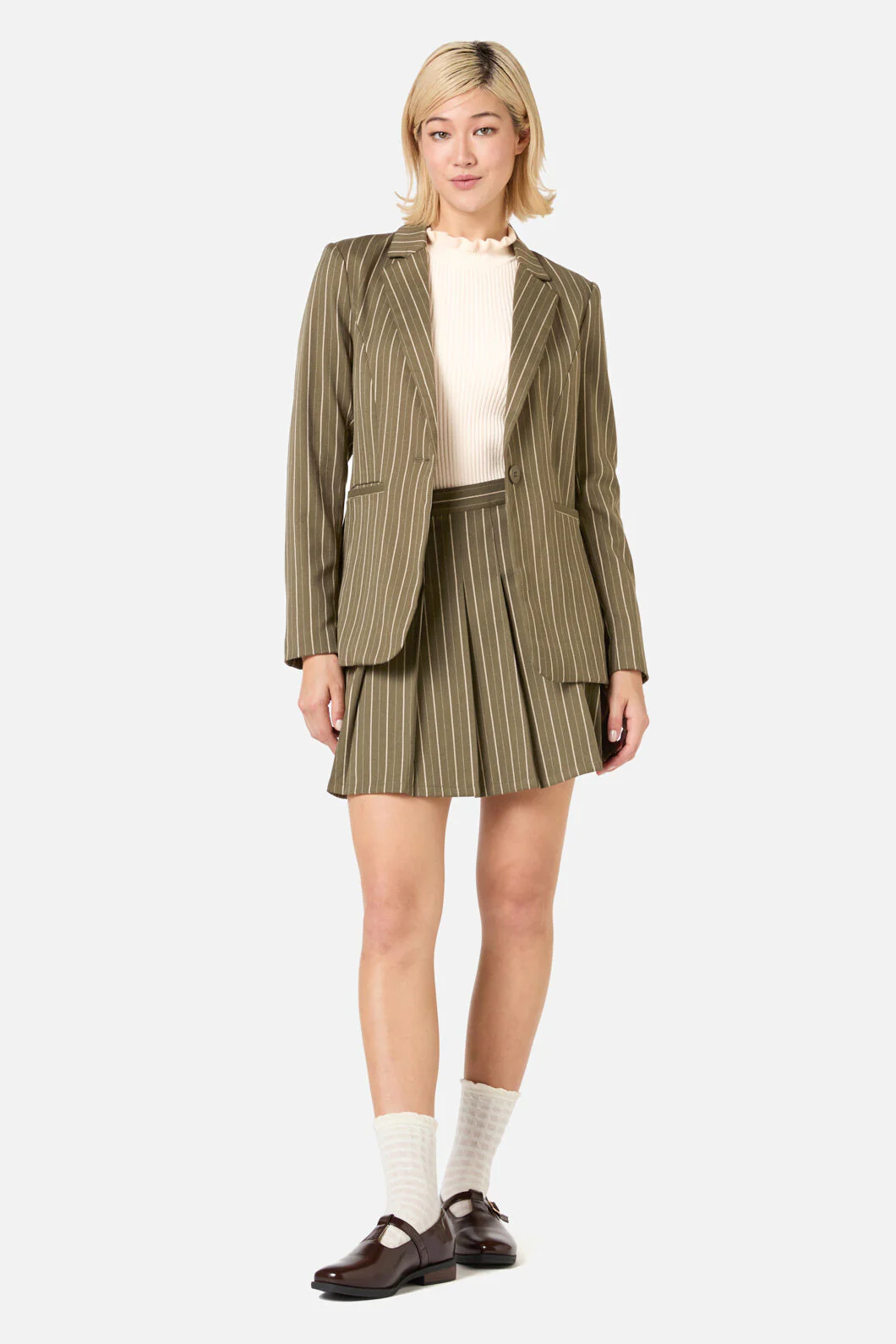 Abby Pinstripe Jacket - Image 4