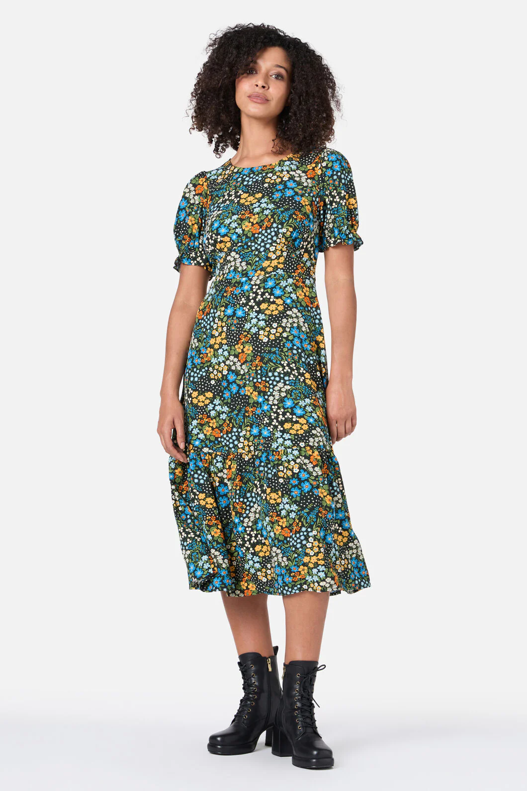 Ada 90's Floral Midi Dress - Image 6
