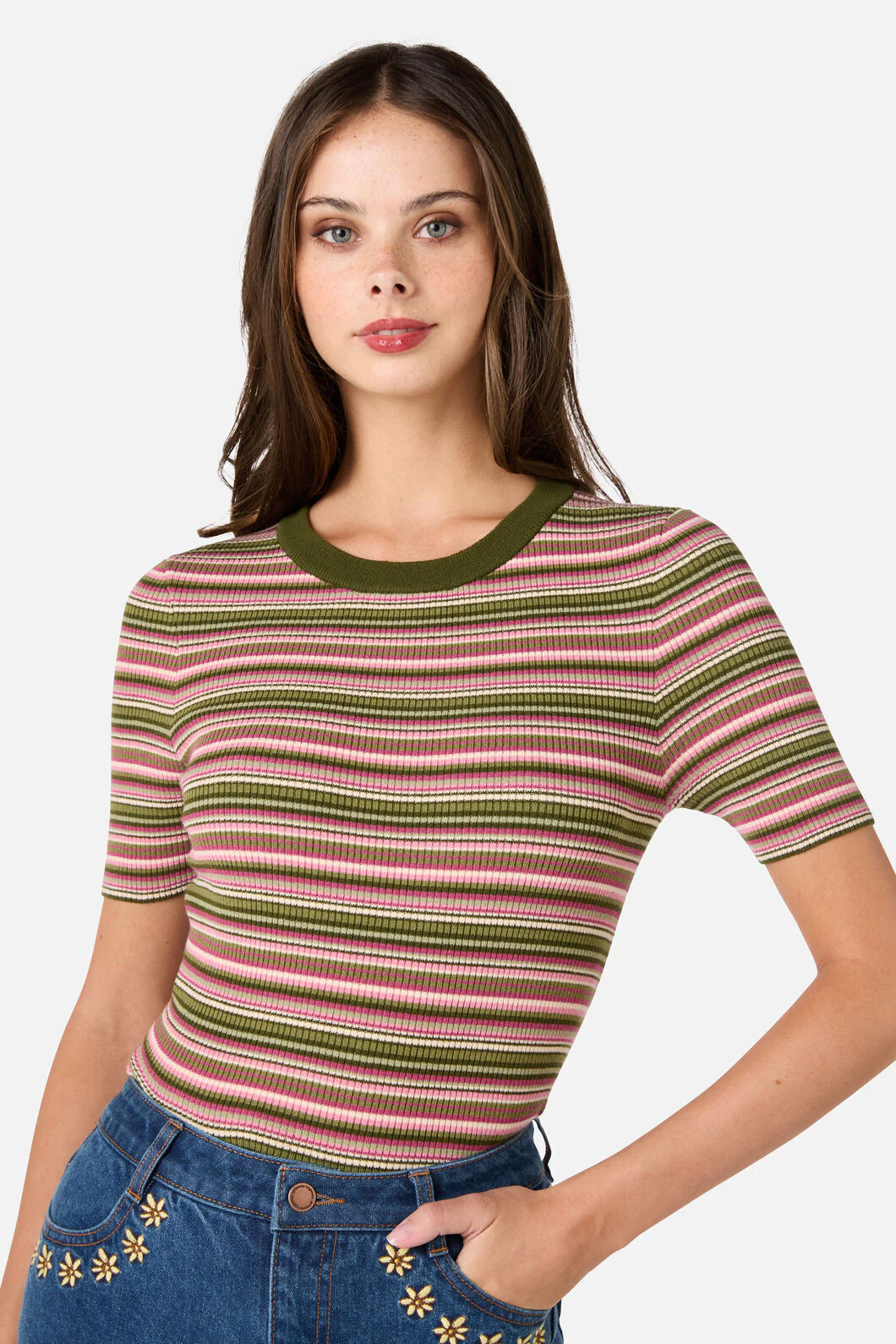 Adelaide Stripe Rib Knit Top - Image 12