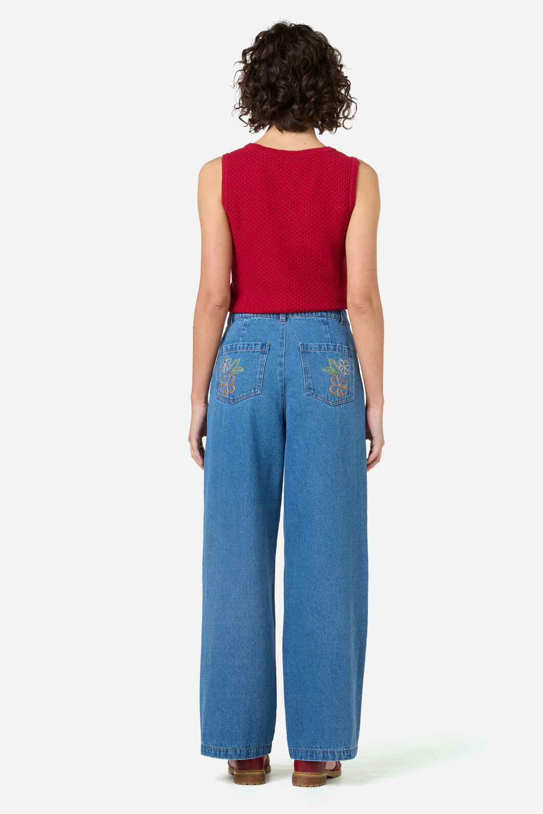 Alexa Flower Embroidered Jean - Image 4