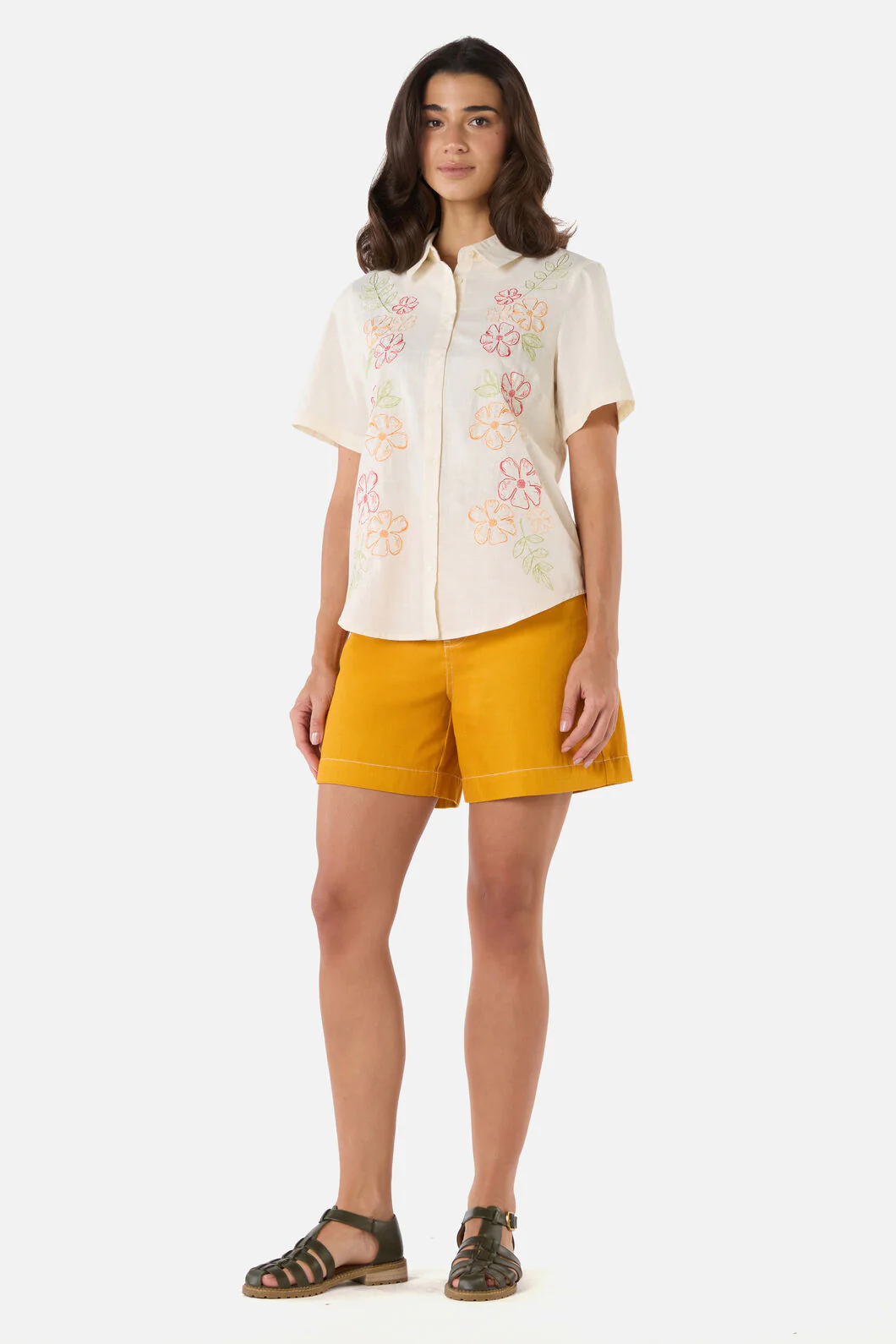 Alexa Flower Embroidered Shirt - Image 2