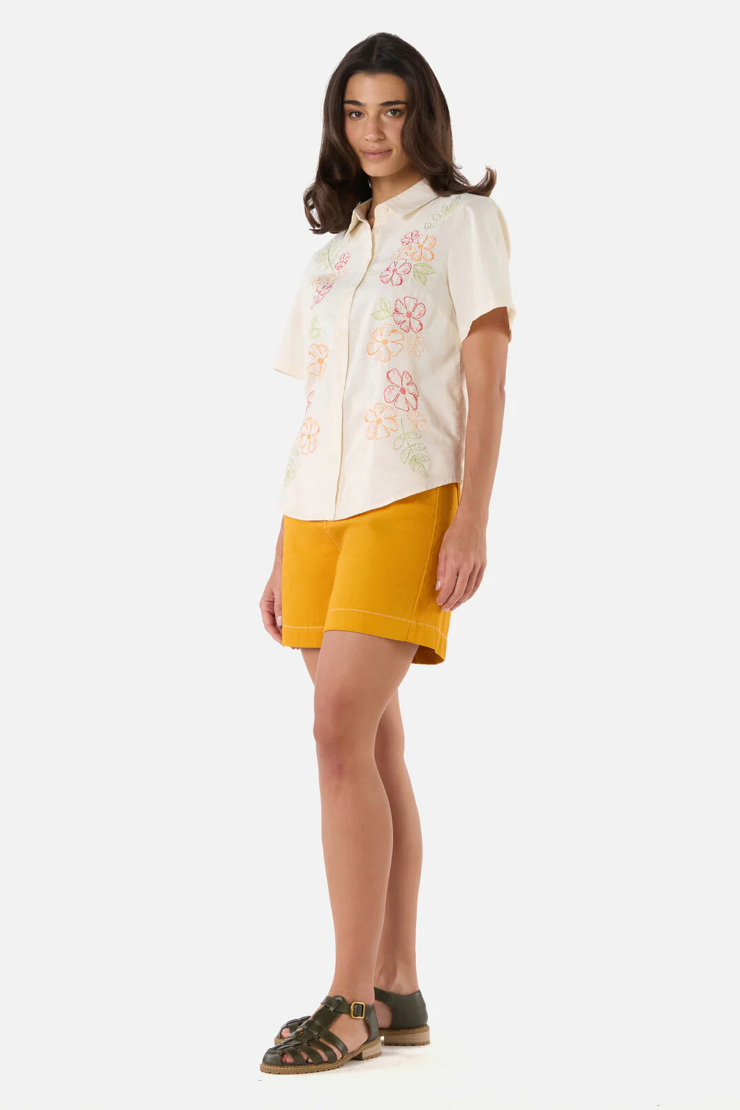 Alexa Flower Embroidered Shirt - Image 3