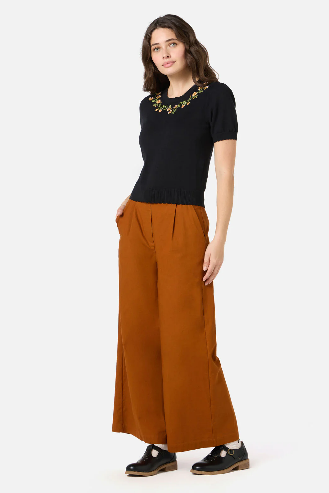 Alyssa Embroidered Knit Top - Image 3