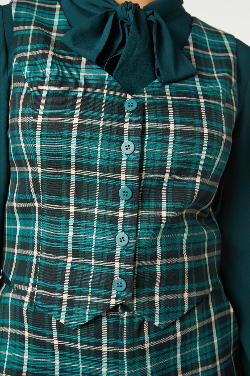 Amber Check Vest - Image 5