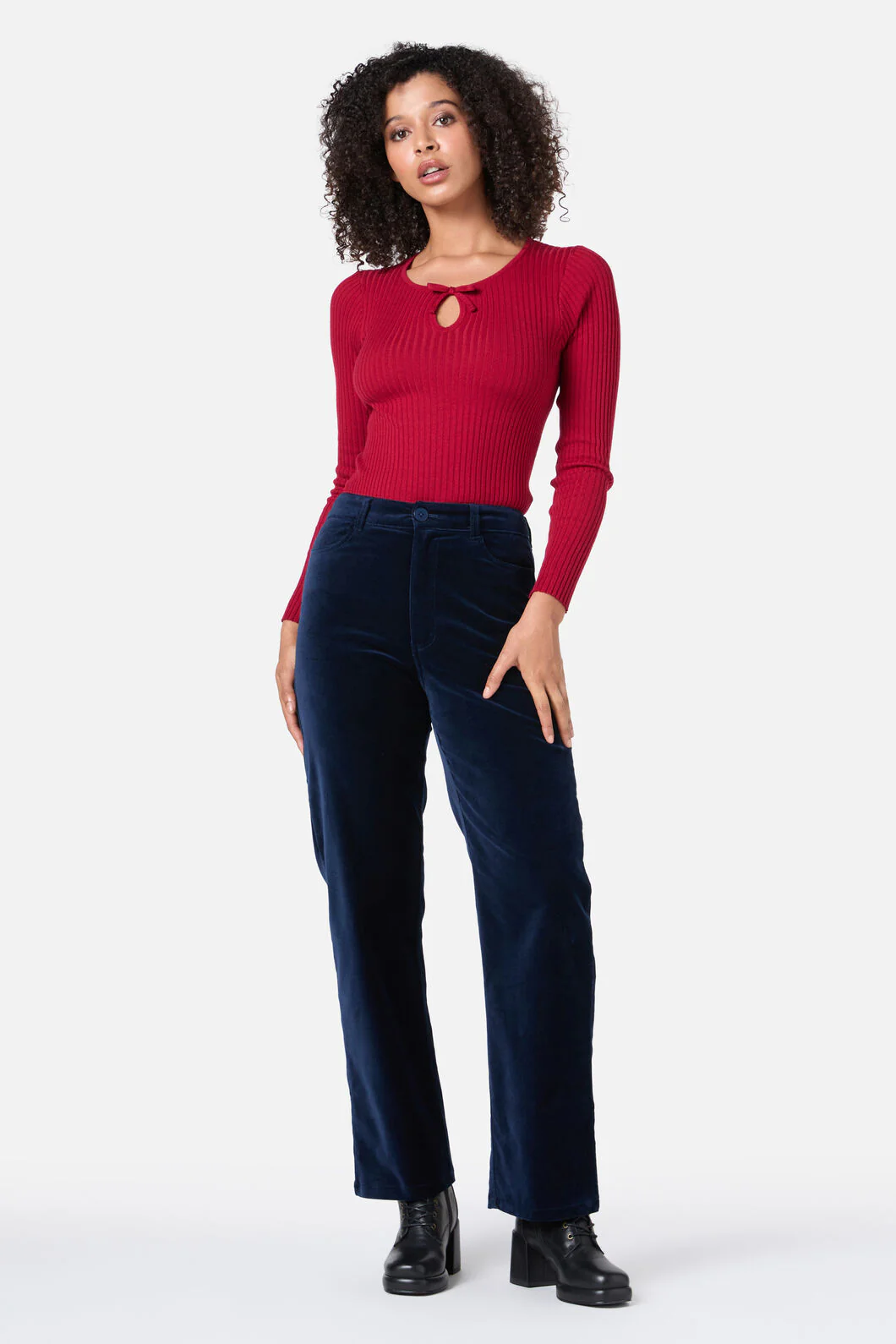 Anna Bow Knit Top