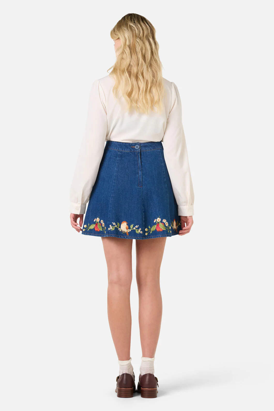 Apple & Robin Emb Mini Skirt - Image 5