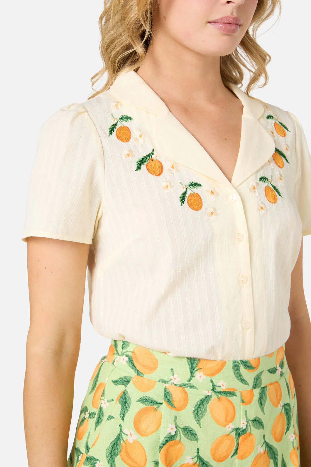 Apricots Embroidered Blouse - Image 7
