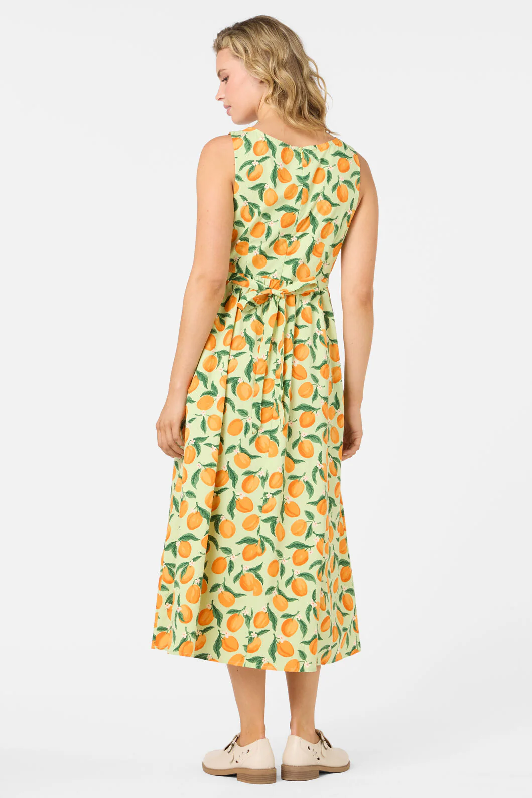 Apricots Gathered Midi Dress - Image 8