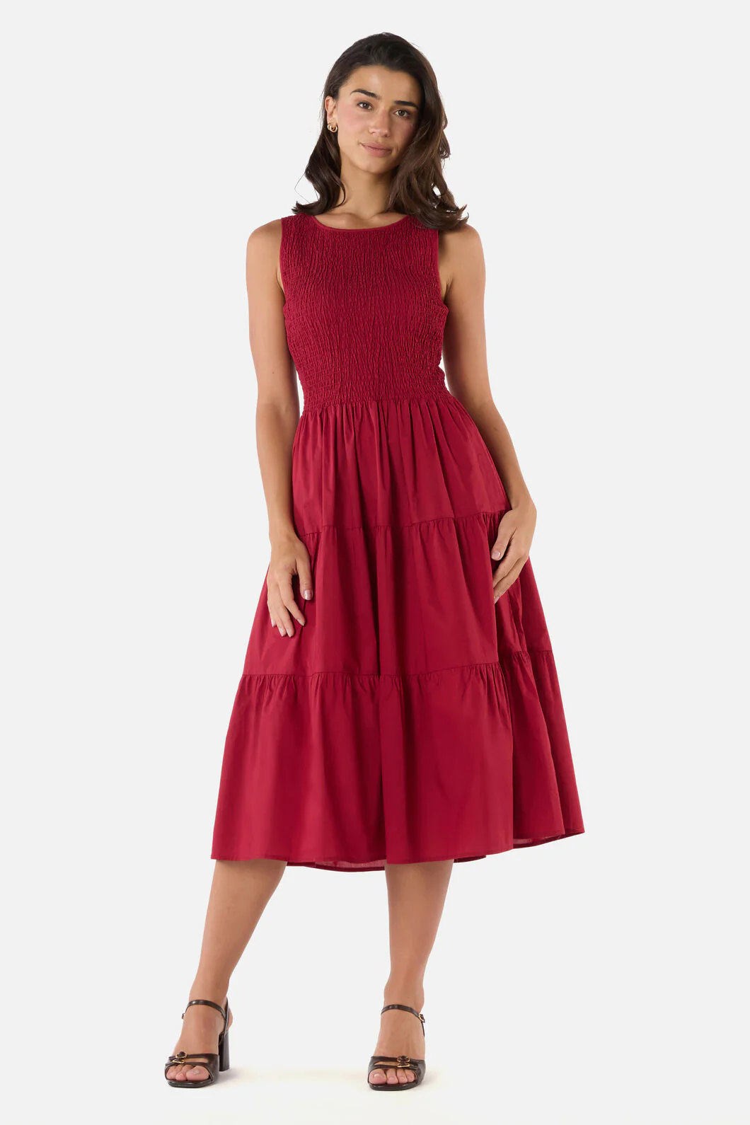 Avril Shirred Midi Dress - Image 12
