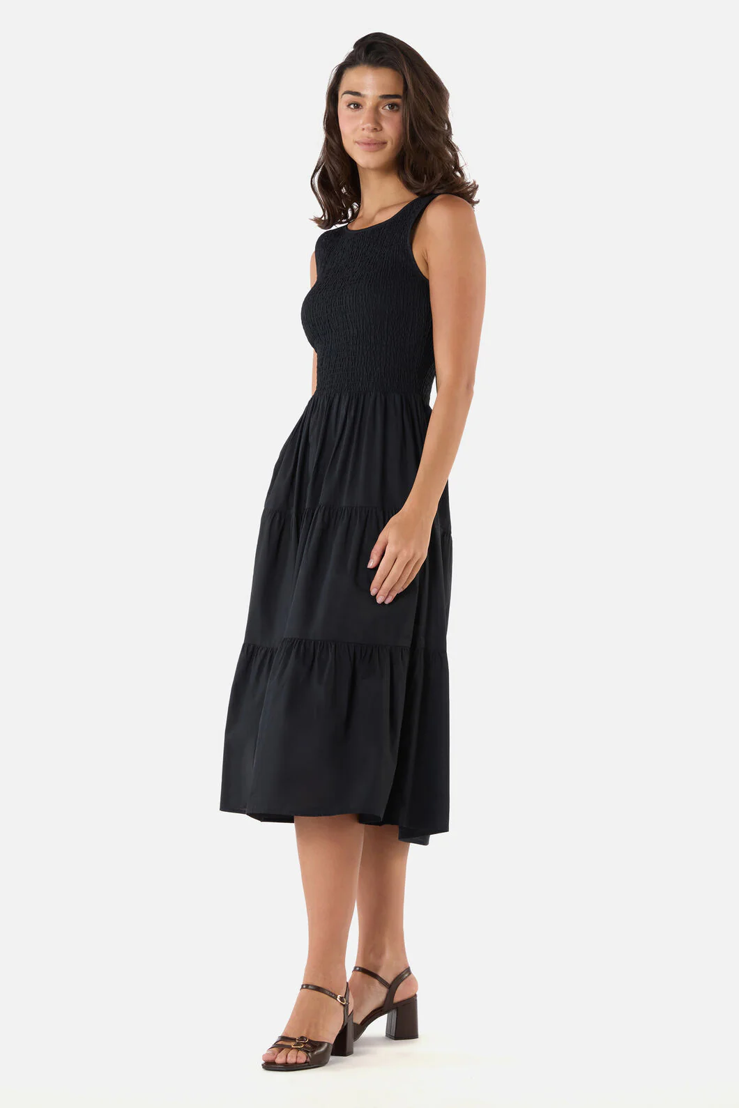 Avril Shirred Midi Dress - Image 3