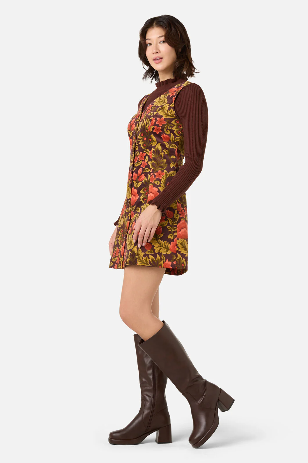 Azura Velvet Pinafore Dress - Image 3