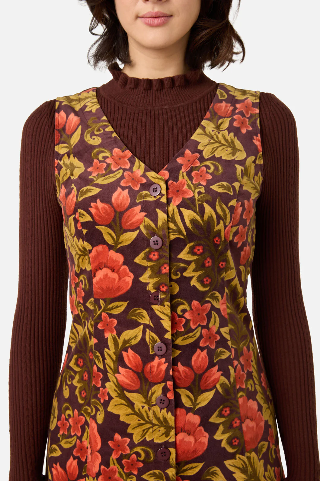 Azura Velvet Pinafore Dress - Image 5