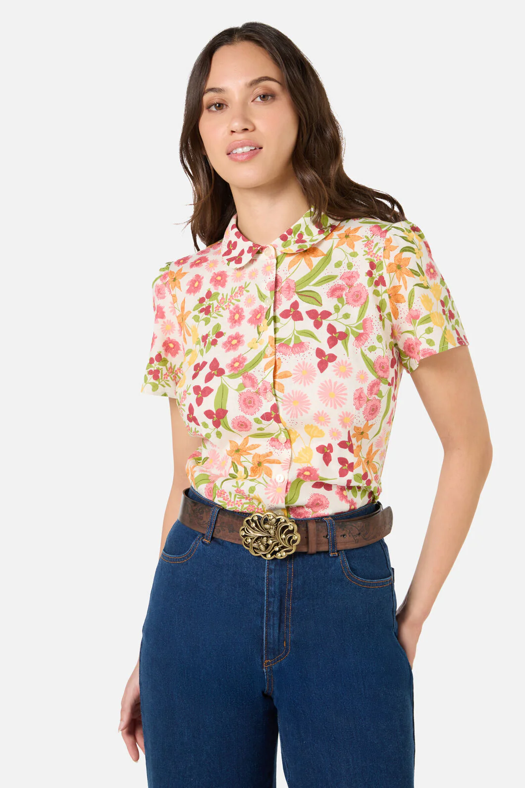 Bee Buckle Embossed Belt