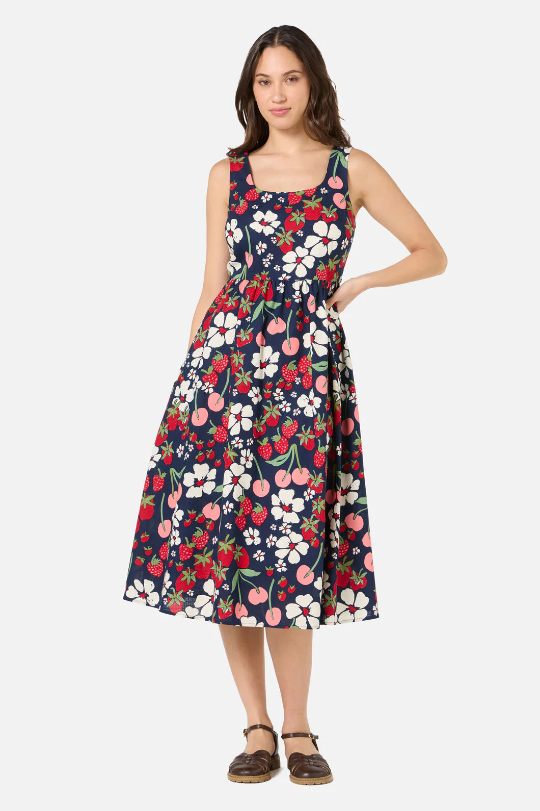 Berries N Cream Midi Dress - Image 2