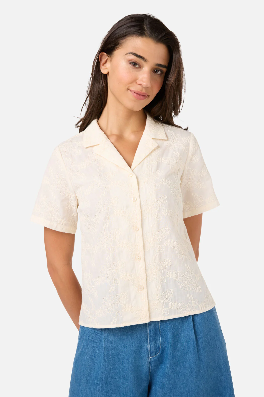 Bianca Broderie Floral Shirt