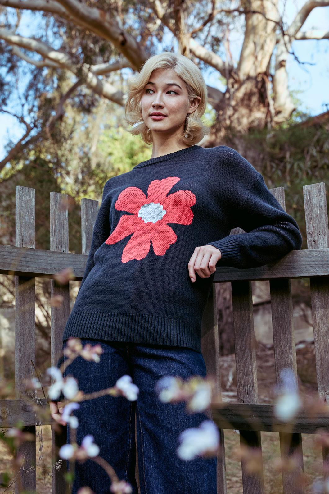 Big Flower Knit Jumper