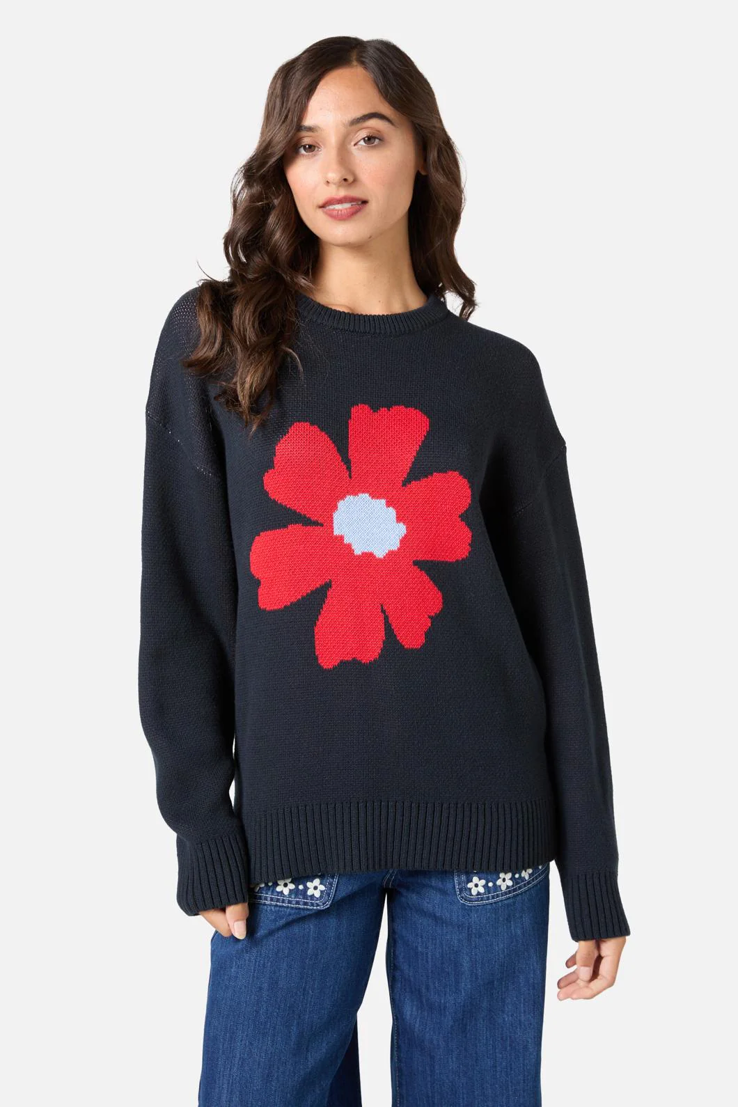 Big Flower Knit Jumper - Image 2