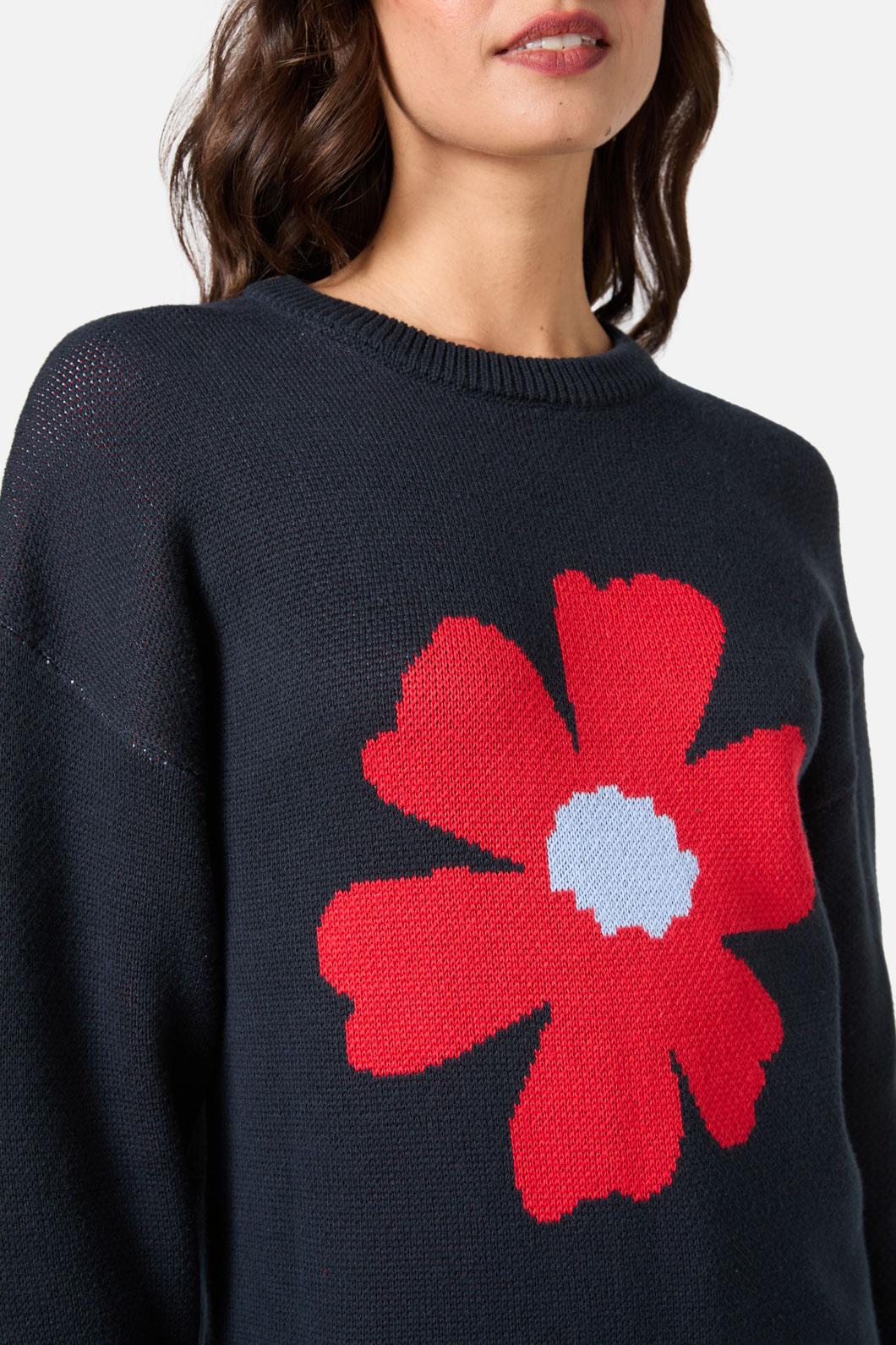 Big Flower Knit Jumper - Image 6
