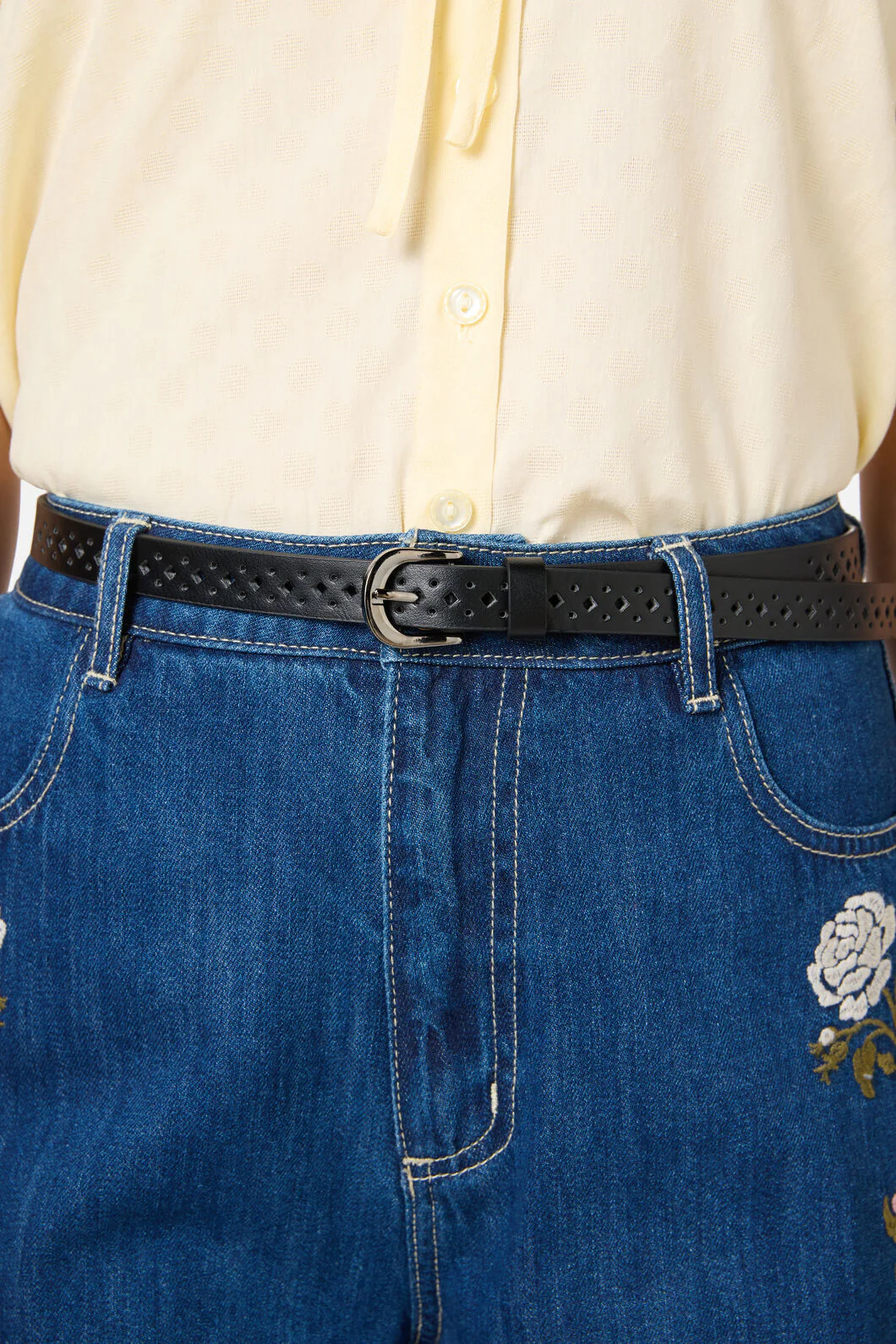Black Cut Out Belt