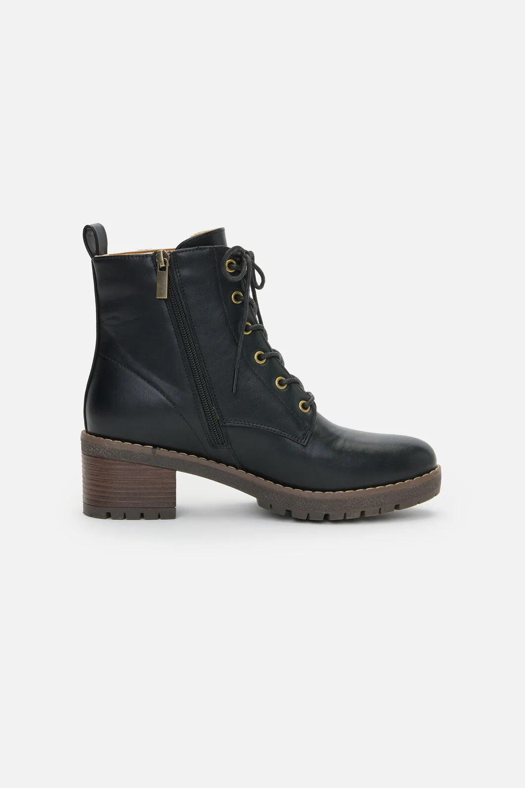 Black Lace Up Boot - Image 4