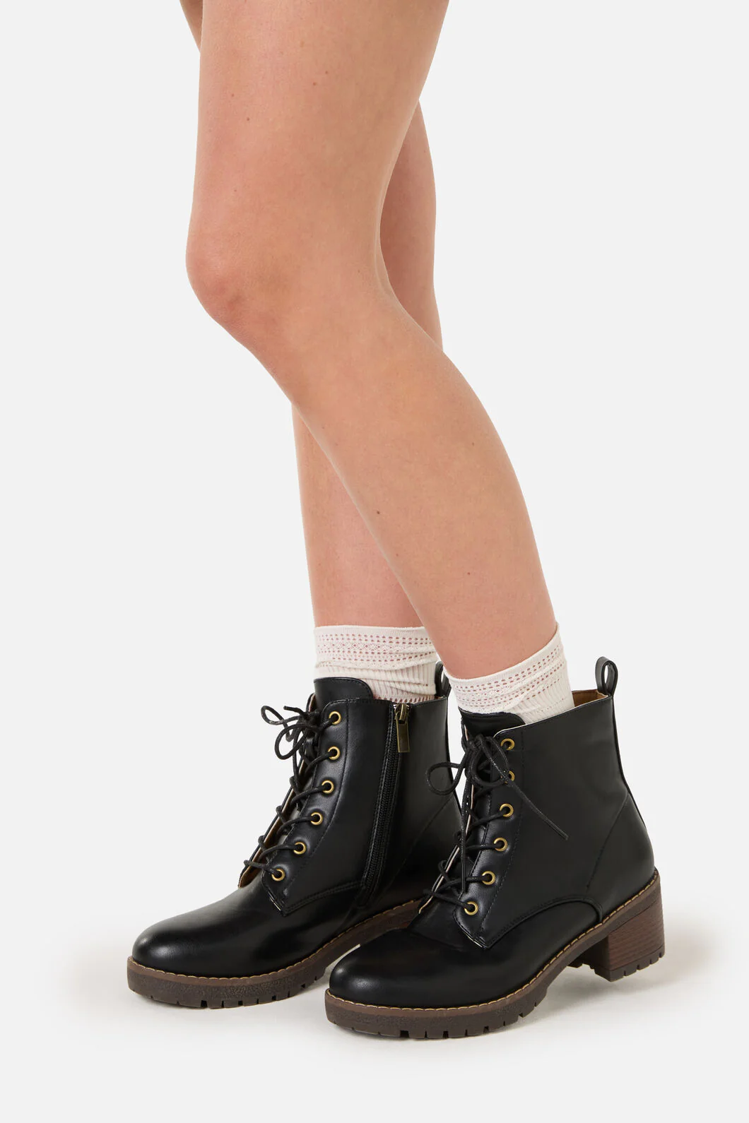 Black Lace Up Boot - Image 6
