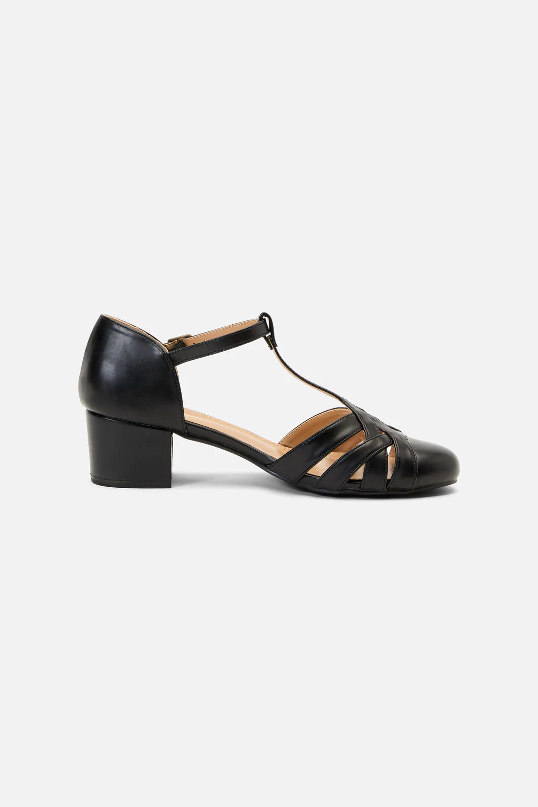 Black Vintage Strap Heel - Image 4
