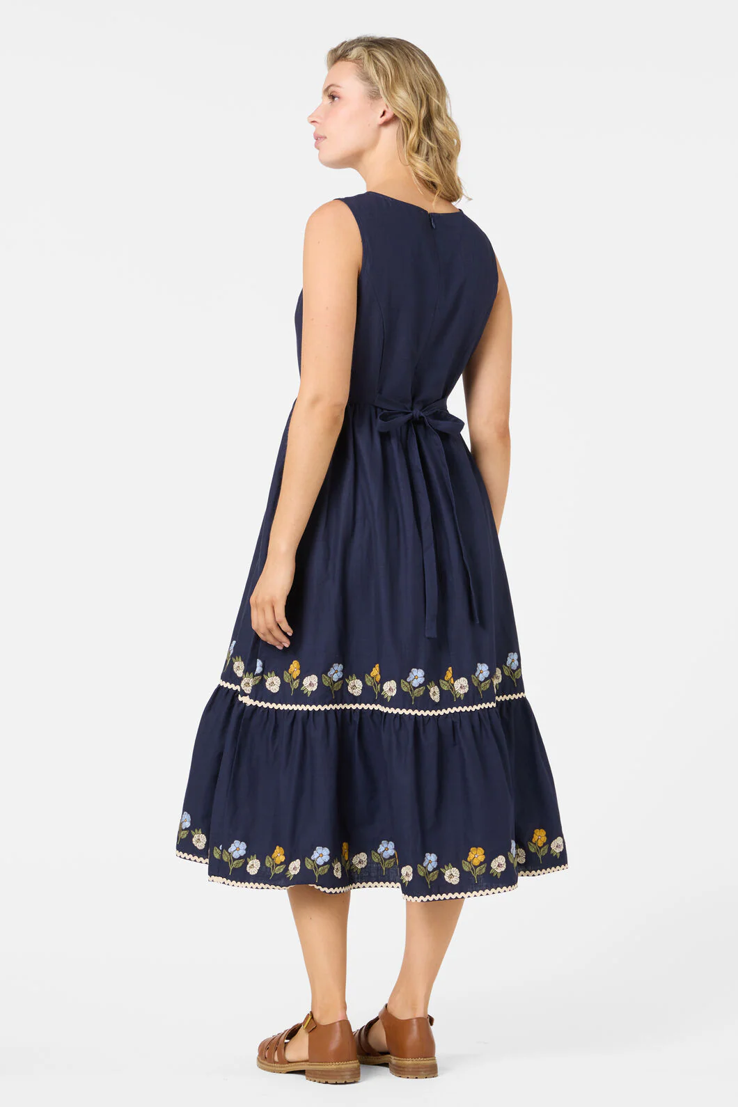 Blooms Embroidered Midi Dress - Image 4