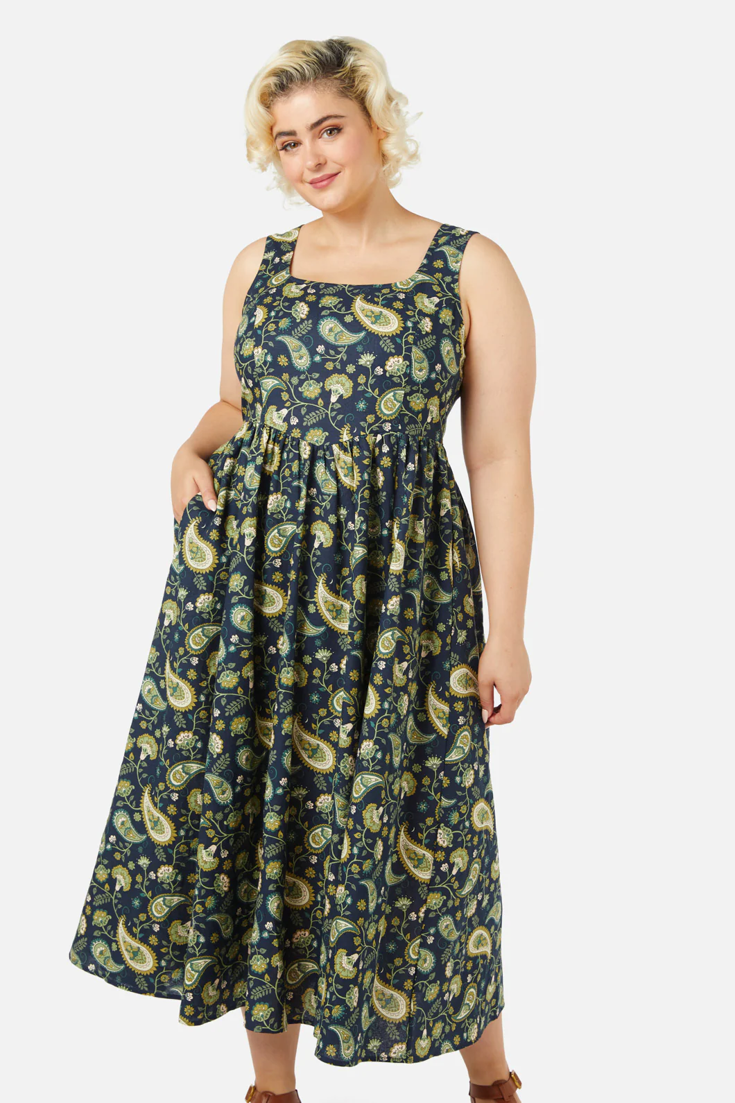 Boho Paisley Midi Dress - Image 7