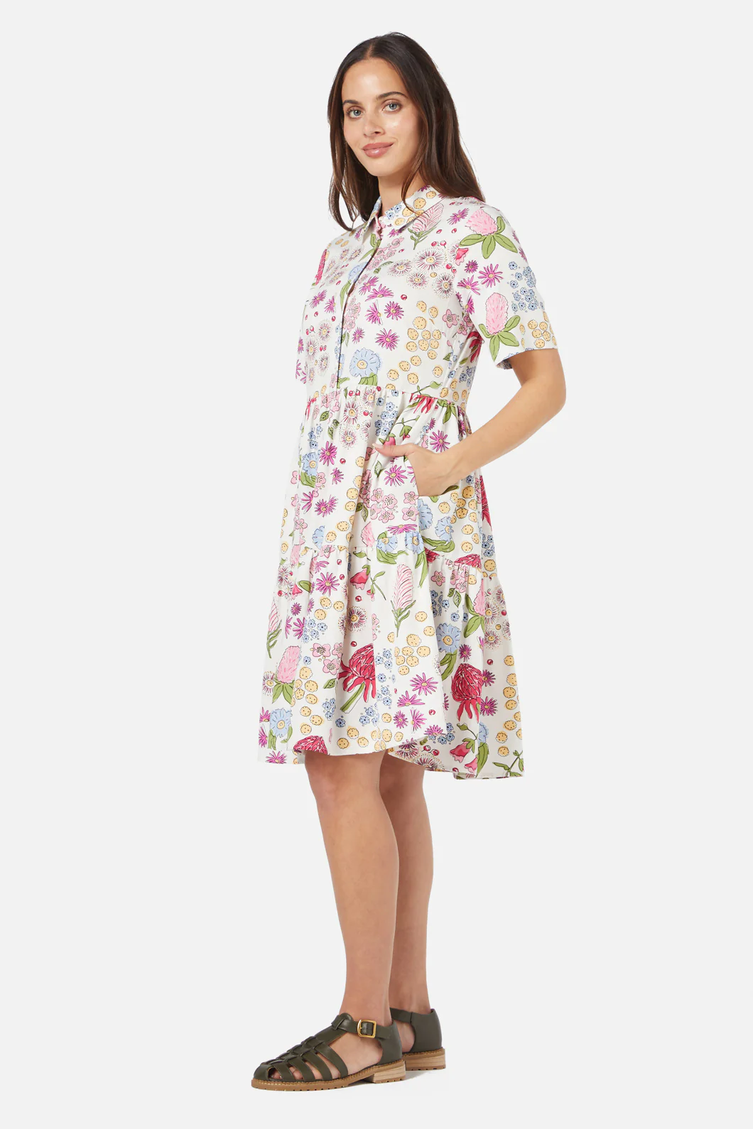 Bouquet Shirt Dress - Image 4