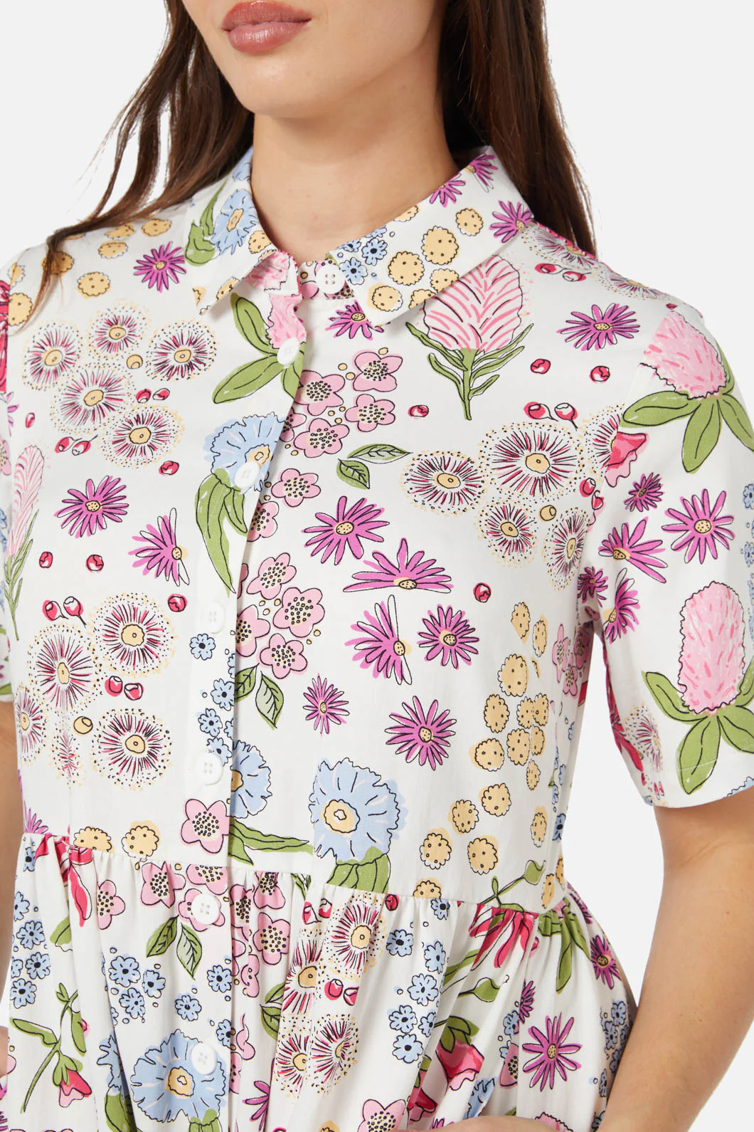 Bouquet Shirt Dress - Image 7