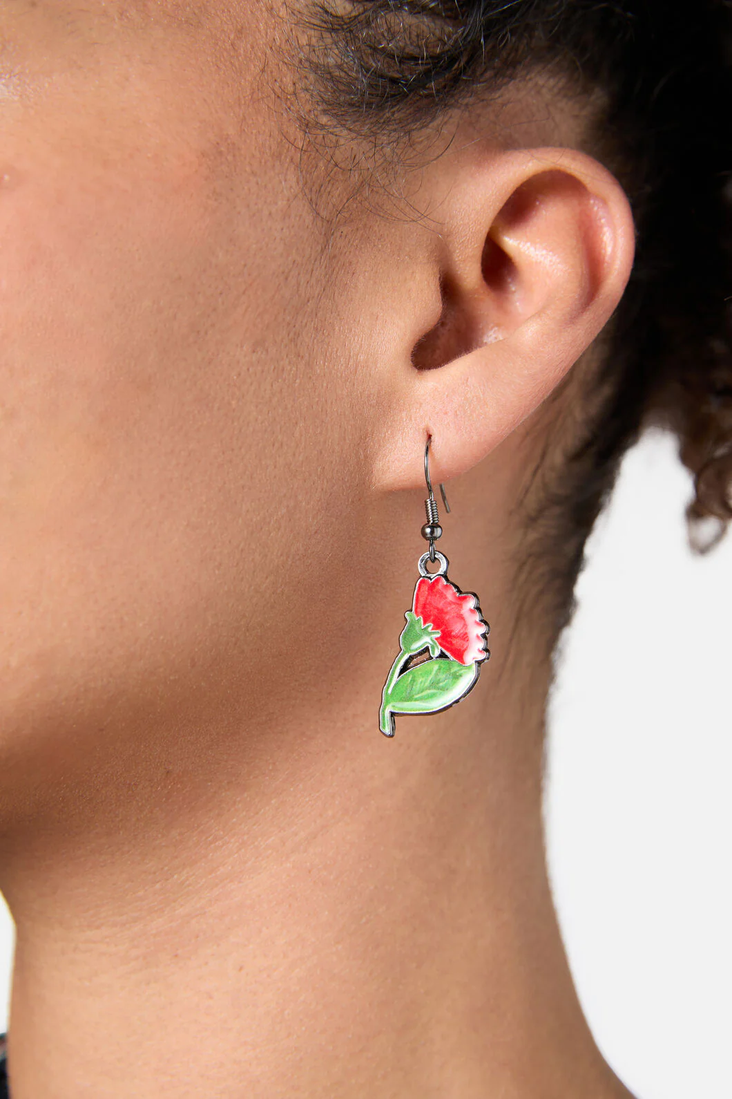 Bow Floral Earrings - Image 2