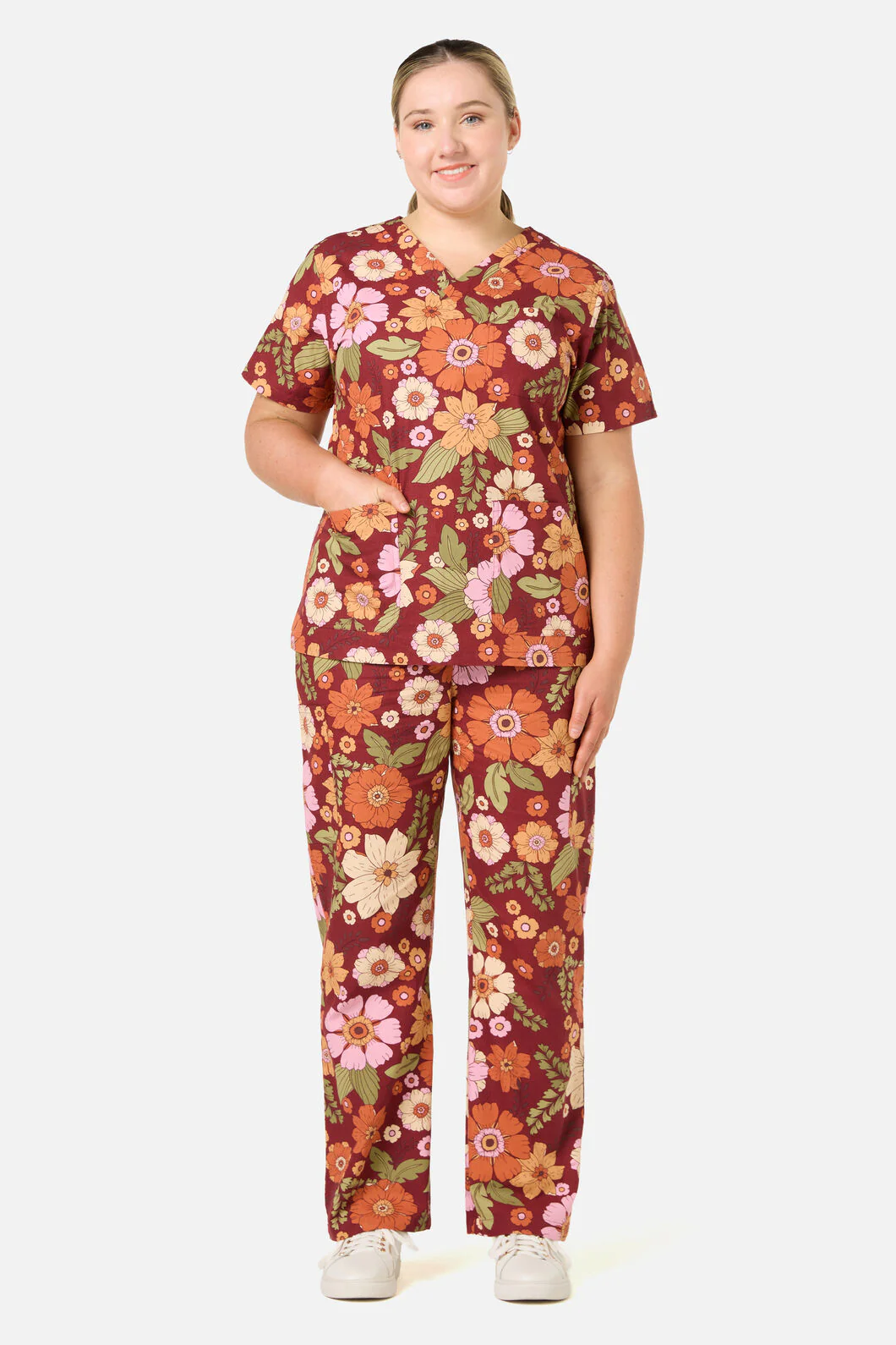 Brandy Floral Scrub Set