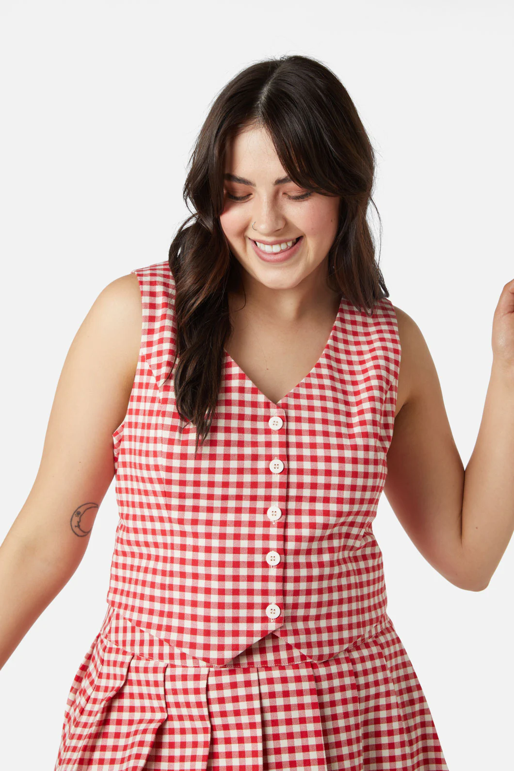 Callie Check Vest - Image 5