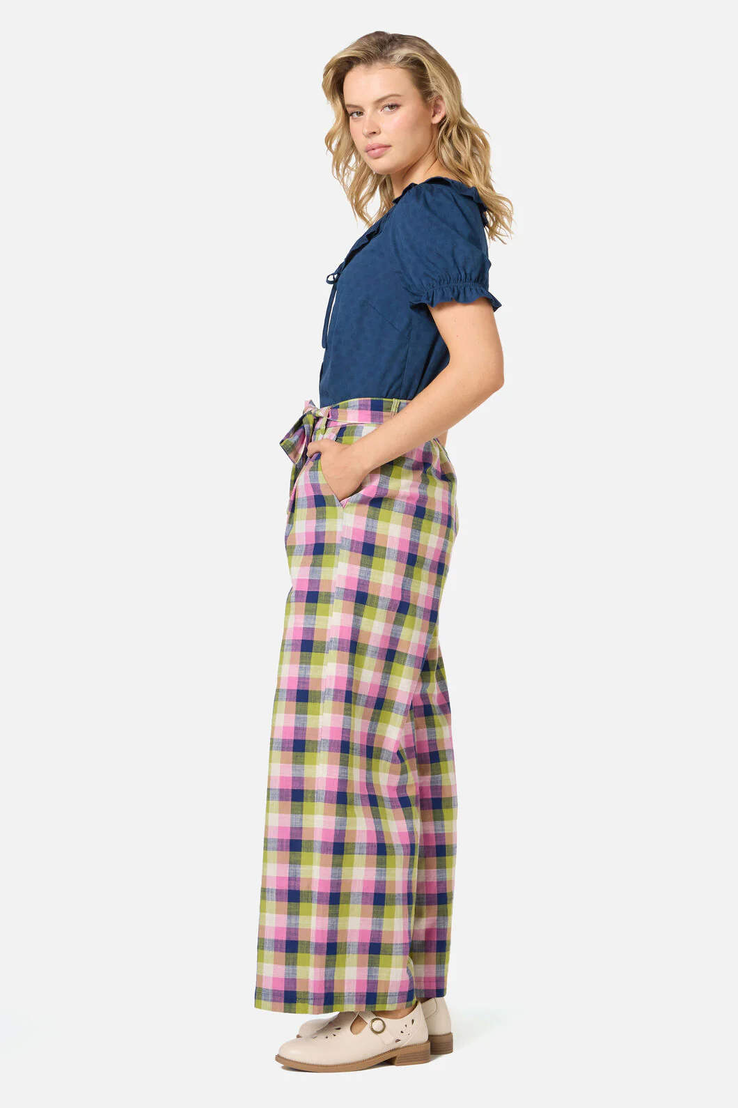 Cassie Check Culotte - Image 3