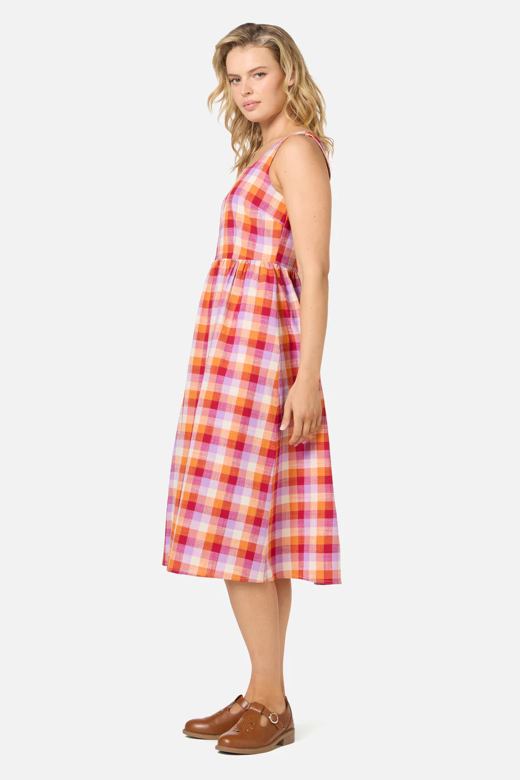 Cassie Check Midi Dress - Image 5