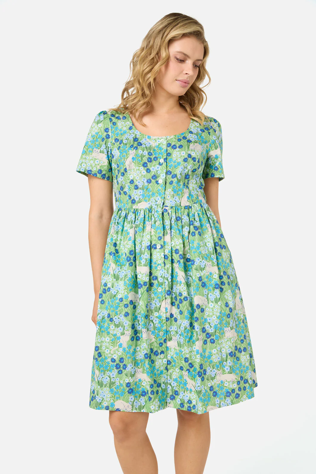 Cat & Flora Short Sleeve Dress - Image 2