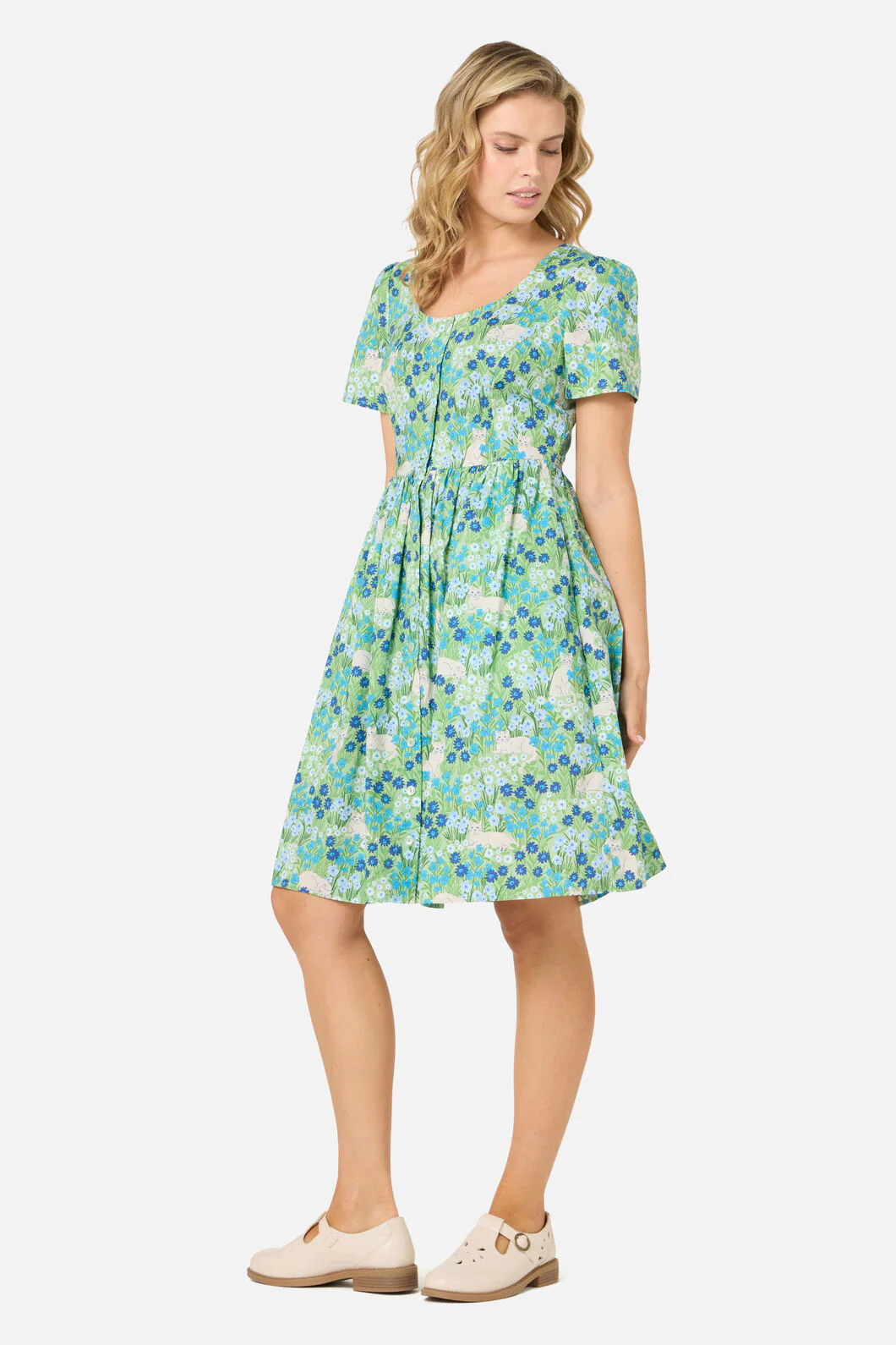 Cat & Flora Short Sleeve Dress - Image 3