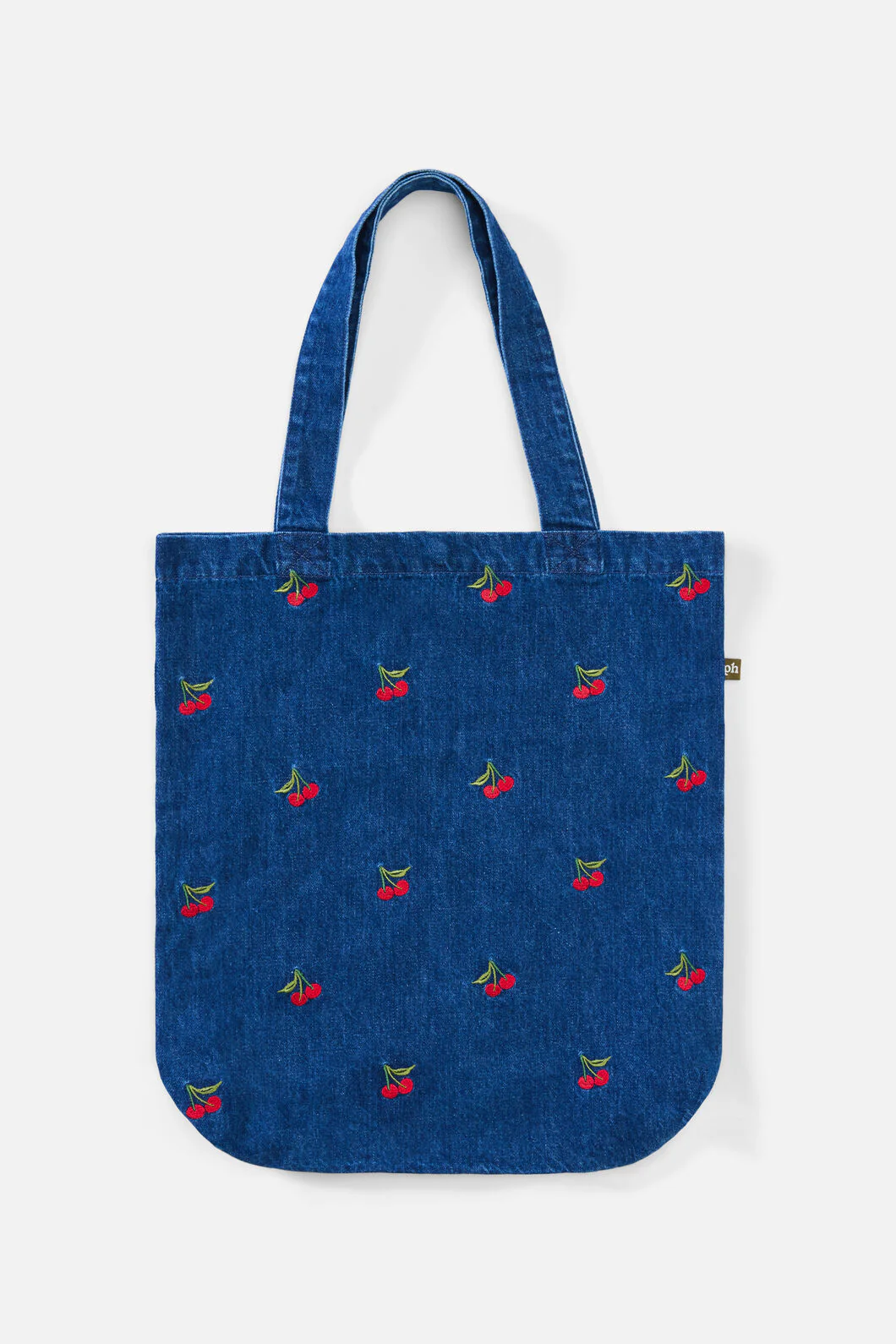 Cherry Denim Tote