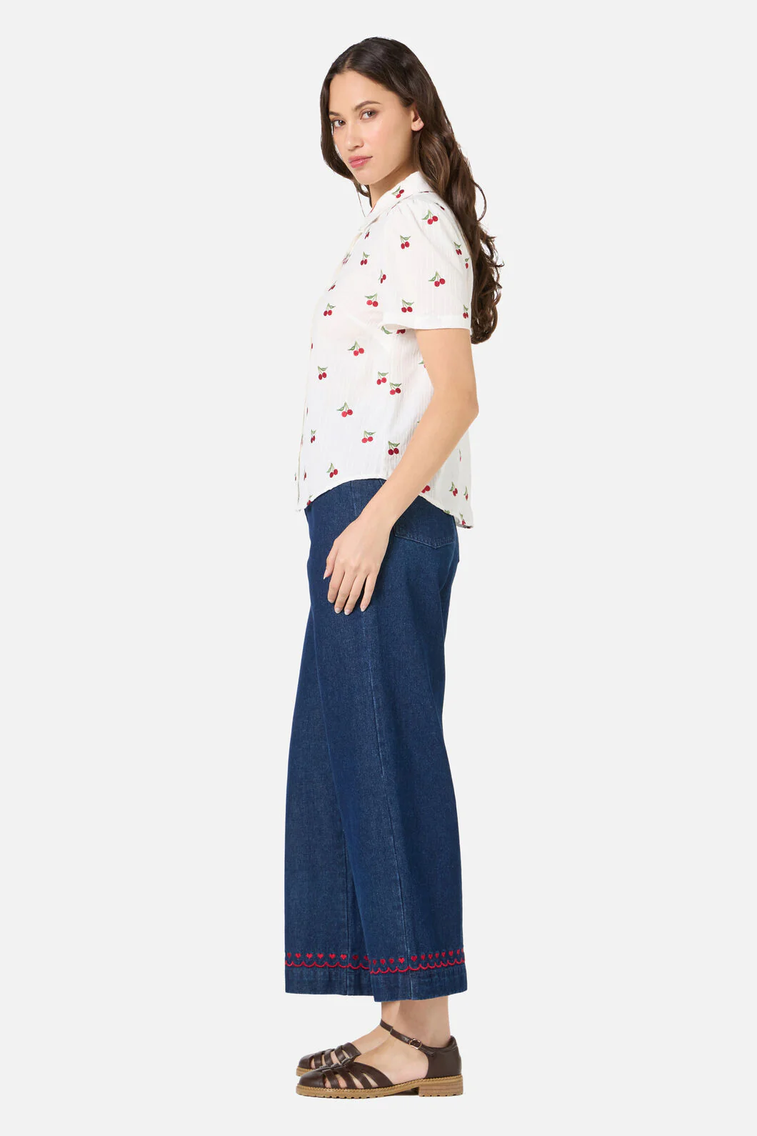 Cherry Ditsy Emb Blouse - Image 4
