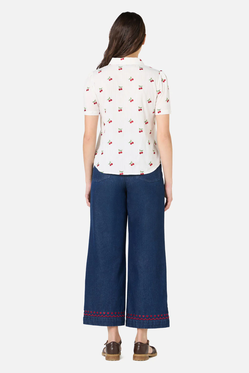 Cherry Ditsy Emb Blouse - Image 5