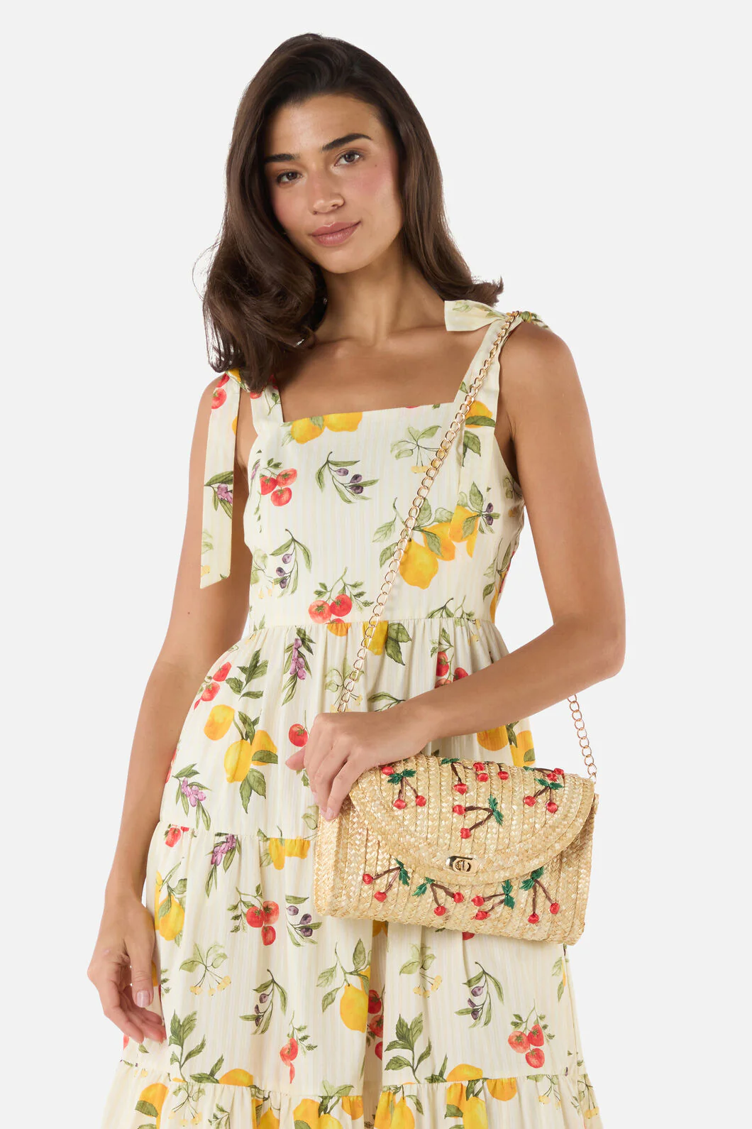 Cherry Straw Bag
