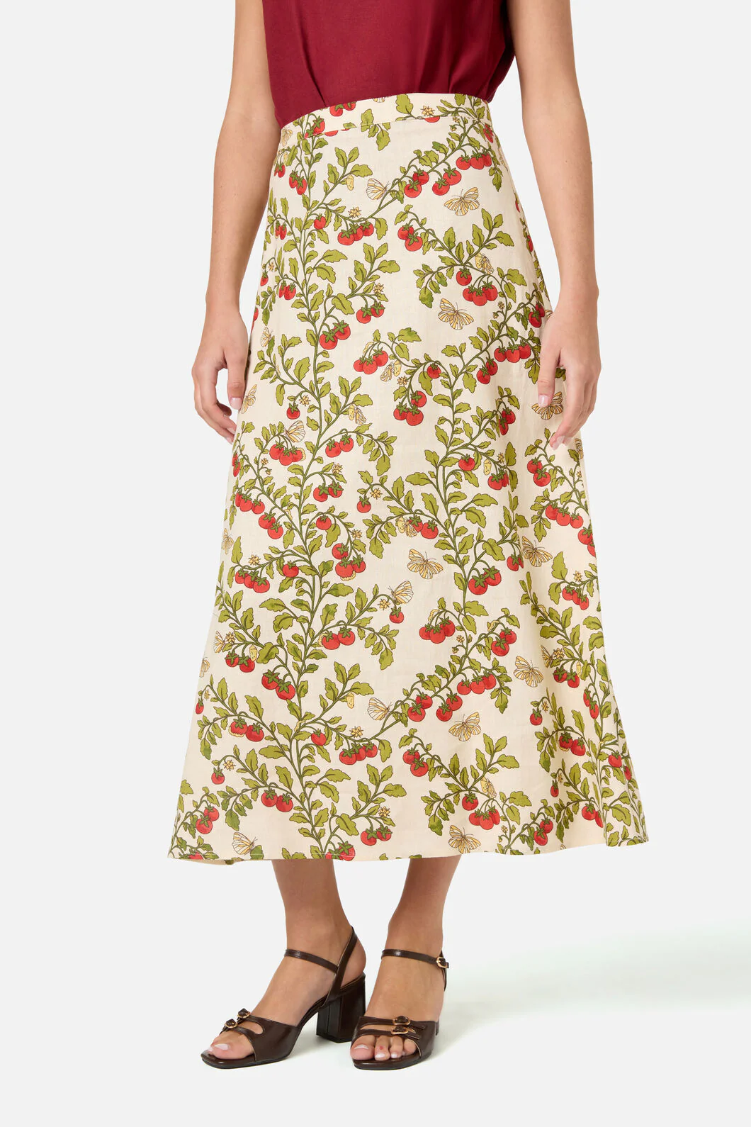 Cherry Tomatoes Midi Skirt - Image 2