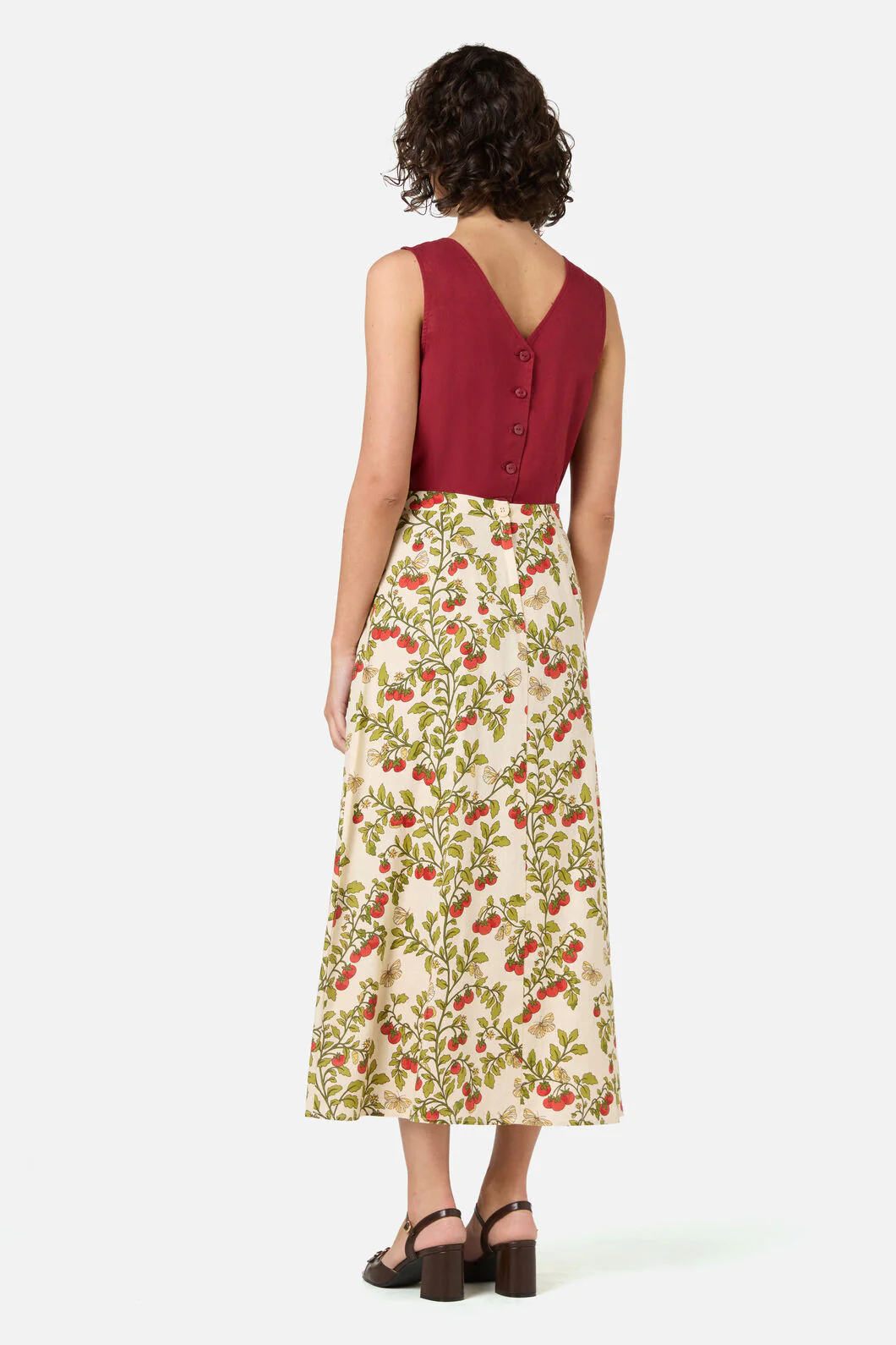 Cherry Tomatoes Midi Skirt - Image 4