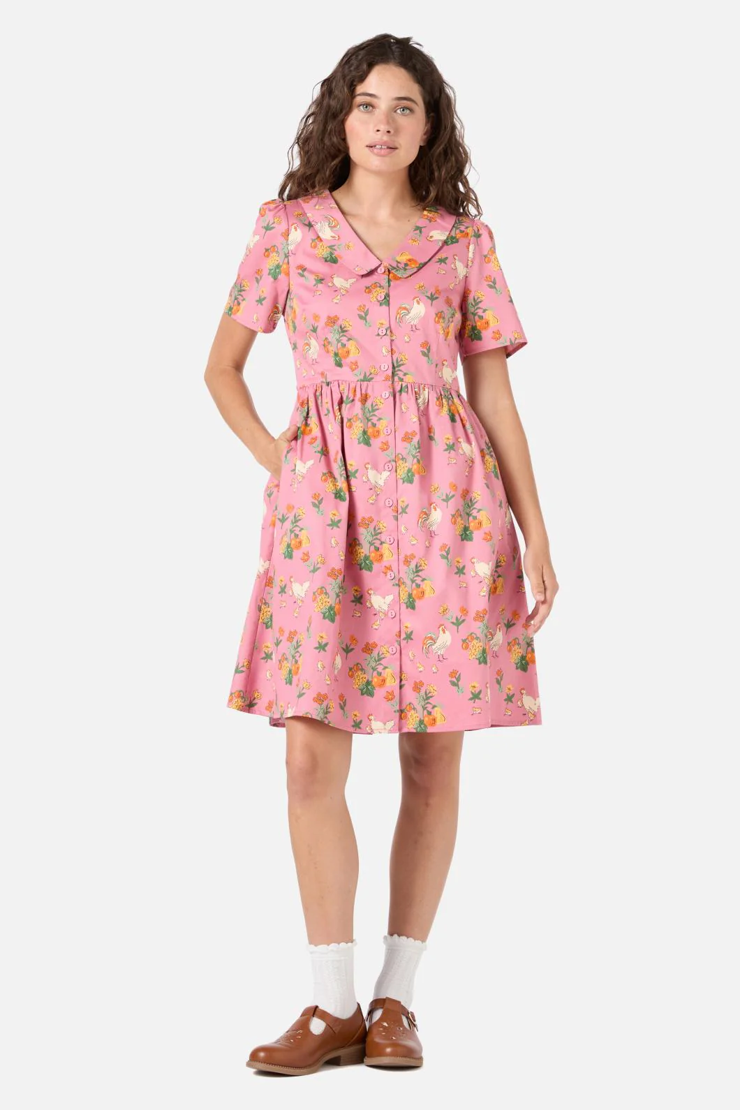 Chickens Mini Shirt Dress - Image 2