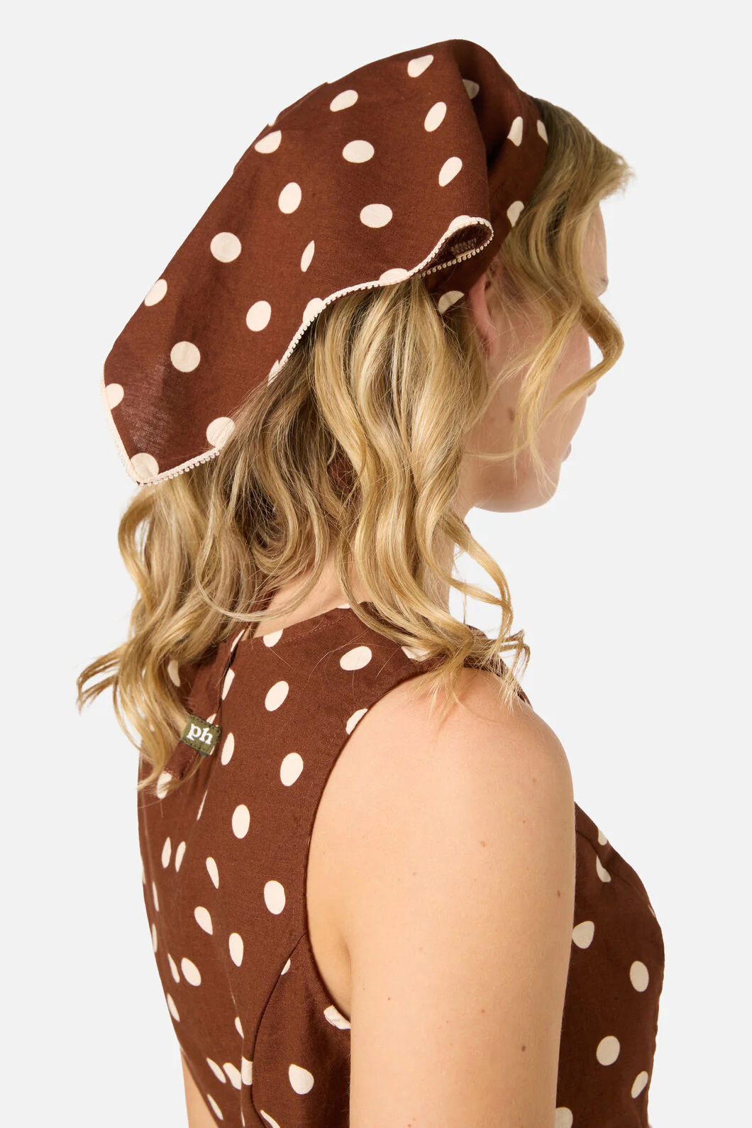 Chocolate Spot Head Scarf - Image 2