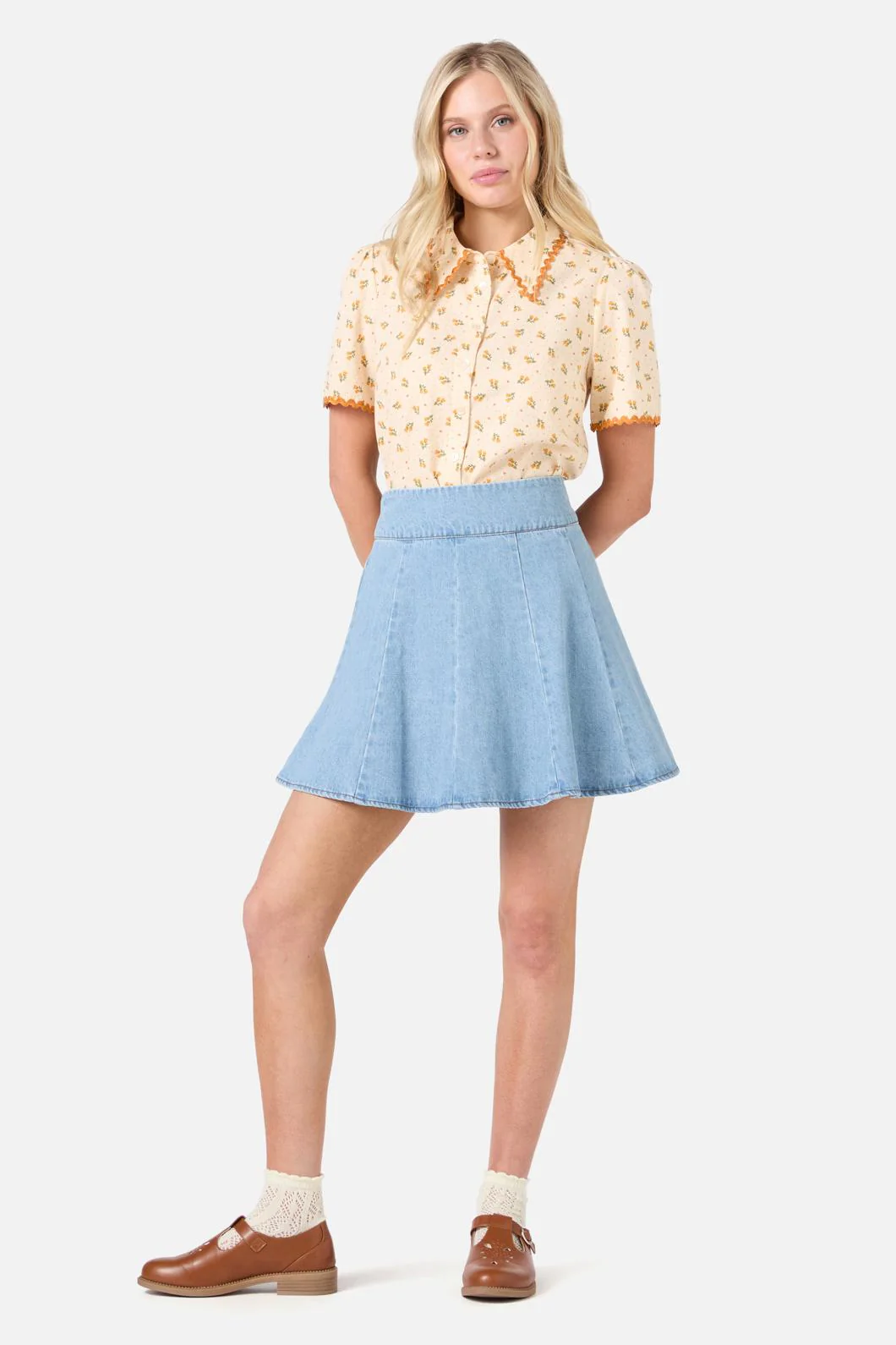 Clara Denim Mini Skirt - Image 13