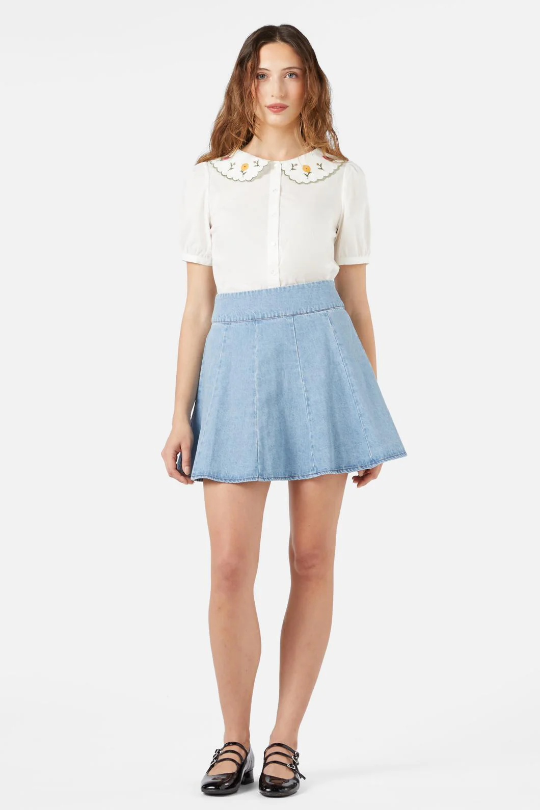 Clara Denim Mini Skirt - Image 18