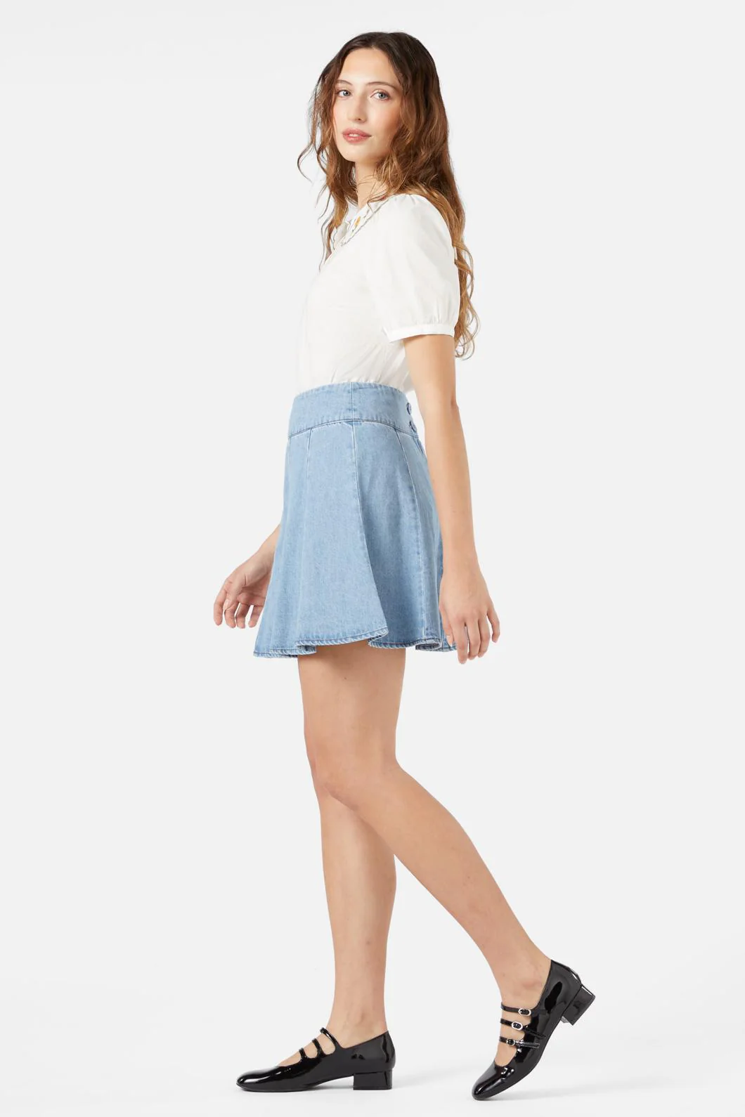 Clara Denim Mini Skirt - Image 19
