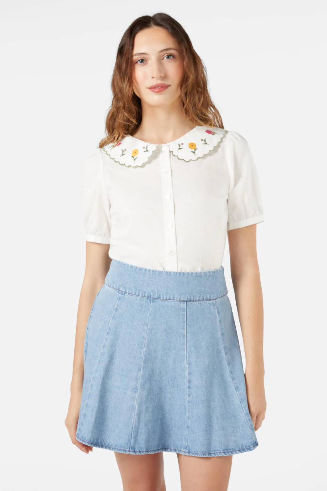 Clara Denim Mini Skirt - Image 21