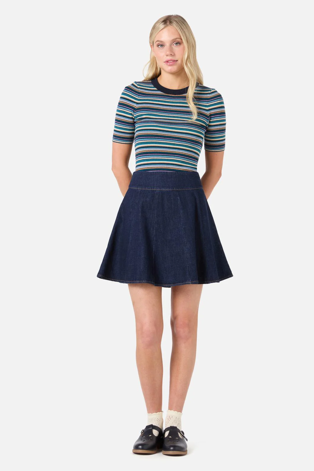 Clara Denim Mini Skirt - Image 3
